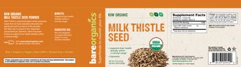 BareOrganics Milk Thistle Seed - supplement