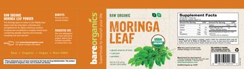 BareOrganics Moringa Leaf - supplement