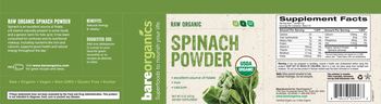 BareOrganics Spinach Powder - supplement