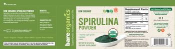 BareOrganics Spirulina Powder - supplement