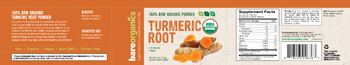 BareOrganics Turmeric Root - supplement
