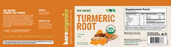 BareOrganics Turmeric Root - supplement