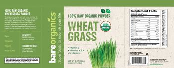 BareOrganics Wheat Grass - supplement