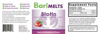 Barimelts Biotin Natural Strawberry Flavor - supplement