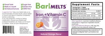 Barimelts Iron + Vitamin C Natural Orange Flavor - supplement