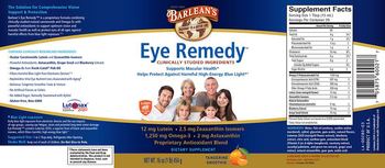 Barlean's Eye Remedy Tangerine Smoothie - supplement