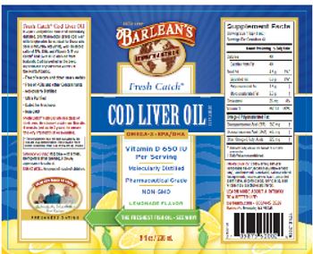 Barlean's Fresh Catch Cod Liver Oil Lemonade Flavor - supplement