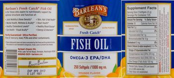 Barlean's Fresh Catch Fish Oil Orange Flavor - supplement