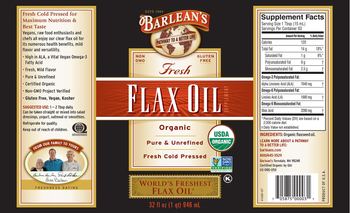Barlean's Fresh Flax Oil - flax oil supplement