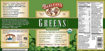Barlean's Greens Organic - supplement