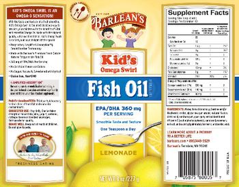 Barlean's Kid's Omega Swirl Fish Oil Lemonade - 