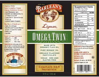 Barlean's Lignan Omega Twin - omega twin supplement