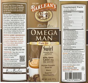 Barlean's Omega Man Mocha Java Swirl - omega3 fish oil supplement