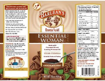 Barlean's Omega Swirl Essential Women Chocolate Mint - essential woman supplement