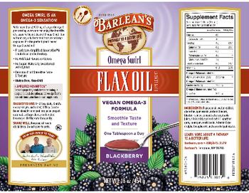 Barlean's Omega Swirl Flax Oil Blackberry - flax oil supplement
