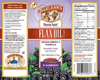 Barlean's Omega Swirl Flax Oil Blackberry - supplement