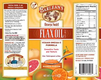 Barlean's Omega Swirl Flax Oil Mango Fusion - flax oil supplement