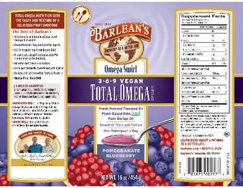 Barlean's Omega Swirl Total Omega Pomegranate Blueberry - total omegsupplement