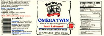 Barlean's Omega Twin - flax borage oil supplement