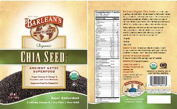 Barlean's Organic Chia Seed - supplement