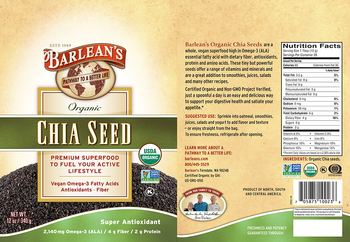 Barlean's Organic Chia Seed - supplement