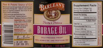 Barlean's Organic Oils Borage Oil - supplement