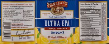 Barlean's Organic Oils Fresh Catch Fish Oil Ultra EPA Triple Potency Omega-3 Lemonade Flavor - supplement