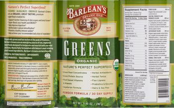 Barlean's Organic Oils Greens - supplement
