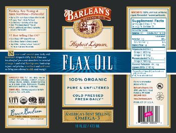 Barlean's Organic Oils Highest Lignan Content Flax Oil - supplement