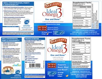Barlean's Organic Oils Ideal Omega 3 Orange Flavored - ideal omega 3 supplement
