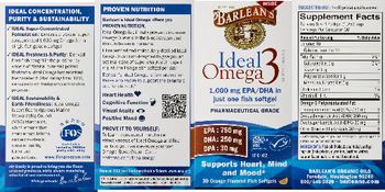 Barlean's Organic Oils Ideal Omega 3 - supplement