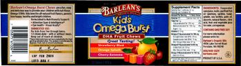 Barlean's Organic Oils Kid's Omega Burst DHA Fruit Chews - kids omega burst supplement