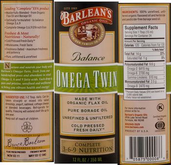 Barlean's Organic Oils Omega Twin - 