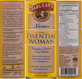 Barlean's Organic Oils The Essential Woman - supplement