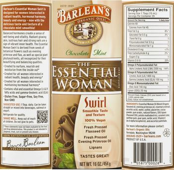 Barlean's Organic Oils THE Essential Woman Swirl Chocolate Mint - supplement