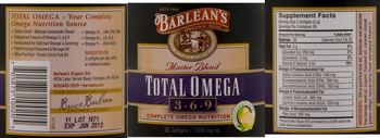 Barlean's Organic Oils Total Omega 3-6-9 Lemonade Flavor - supplement