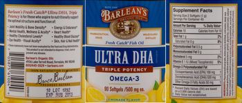Barlean's Organic Oils Ultra DHA Lemonade Flavor - supplement