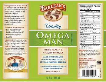 Barlean's Vitality Omega Man - omega man supplement