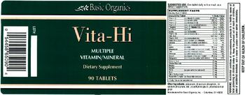 Basic Organics Vita-Hi - supplement