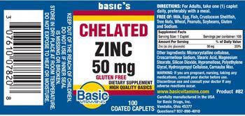 Basic Vitamins Chelated Zinc 50 mg - supplement