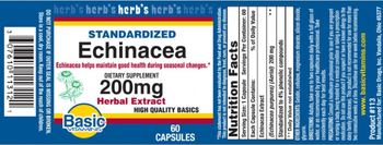 Basic Vitamins Echinacea 200 mg - supplement