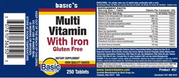 Basic Vitamins Multi Vitamin with Iron - supplement
