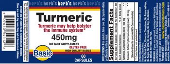 Basic Vitamins Turmeric 450 mg - supplement