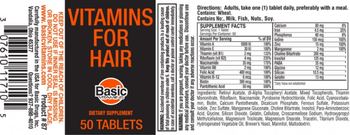 Basic Vitamins Vitamins for Hair - supplement
