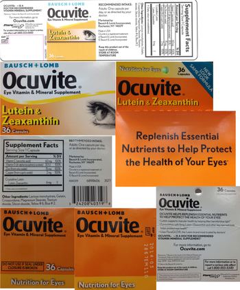 Bausch & Lomb Ocuvite Lutein & Zeaxanthin - eye vitamin mineral supplement