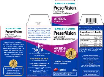 Bausch & Lomb PreserVision AREDS Soft Gels - eye vitamin mineral supplement
