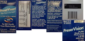 Bausch & Lomb PreserVision AREDS - eye vitamin mineral supplement