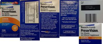 Bausch & Lomb PreserVision Lutein - eye vitamin and mineral supplement