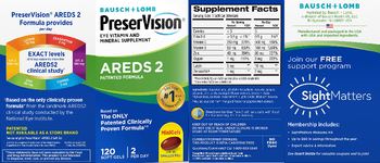 Bausch + Lomb PreserVision AREDS 2 - eye vitamin and mineral supplement