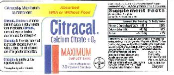 Bayer Citracal Calcium Citrate +D3 - calcium supplement